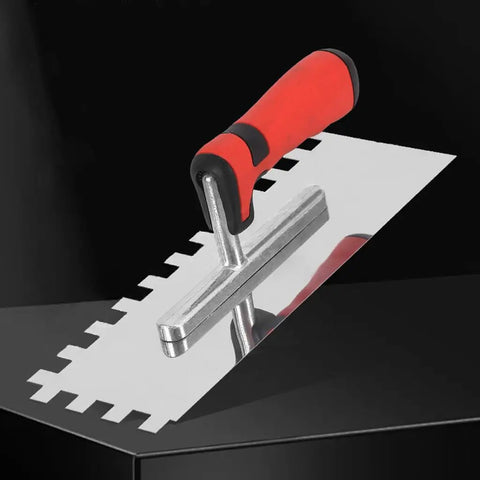 5 Piece Square Notched Trowel Set With Pro Grade Stainless Steel Trowels And Margin Flooring Trowel For Masonry And Tiling Soft Grip Handles