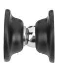 Top Rated Fabater Magnetic Door Stopper For RV Trailers in black rubber and steel, shown from the side, designed for secure door holding.