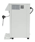 Pro Rig Commercial Steam Milk Frother Electric Cafe Milk Steamer Featuring Precision Temp Dial And Crisp Led Interface Zero Stress Foam Pull Reliable Main Street Setup White side view showing milk steamer's nozzle and control panel.