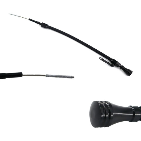 Flexible Black Oil Dipstick For GM Chevy LS Engine Family LSX LS1 LS2 LS6 4.8L 5.7L 6.0L 6.2L With Teflon Lined Braided Outer Housing