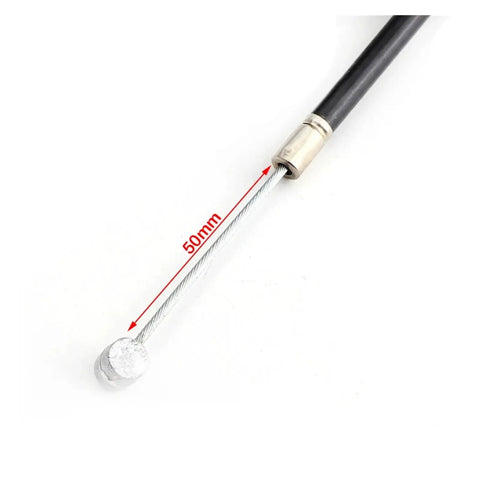 Front And Rear Drum Brake Cable With Spring For Easy DIY Install Direct Power Transfer Short Stop Distance Low Maintenance Drum Brake Line Replacement For Reliable Emergency Stops, 50mm end