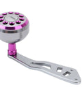 Lightweight Aluminum Alloy Fishing Reel Power Handle With Ergonomic Knob Grip And Full Frame Kit For Lew's Baitcasting Reels Purple Upgrade Your Gear Today. Purple aluminum fishing reel power handle with ergonomic knob grip