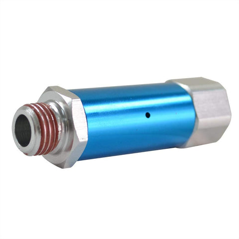One Quarter Inch NPT In Line 90 PSI Fixed Preset Pneumatic Regulator With 225 PSI Inlet Aluminum Anodized Slim Profile showcasing hexagonal end