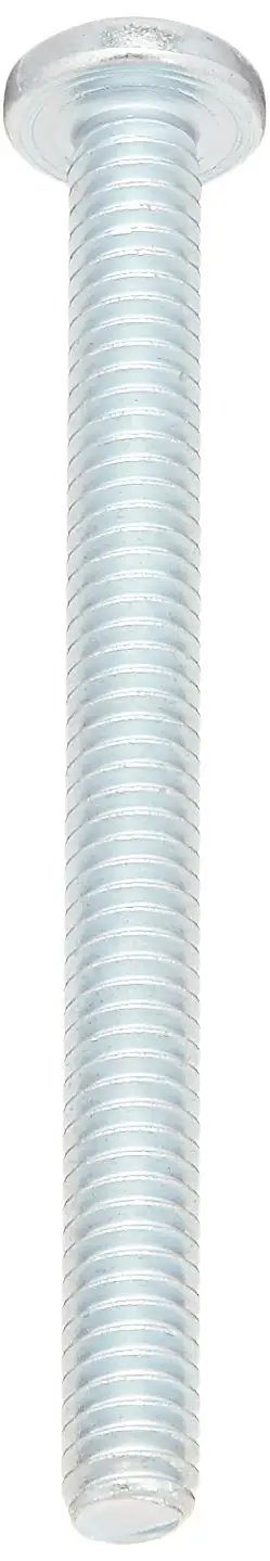Heavy Duty Phillips Pan Head Machine Screws 12-24 X 2-1/2 Inch Zinc Plated Steel Fasteners close-up view showing the screw's threads.