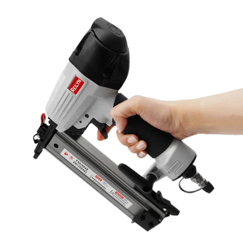 Kickass Pneumatic Brad Nailer And Two In One Staple Gun With No Sweat 18 Gauge Quick Release Magazine For Effortless Diy Carpentry Upholstery And Knockout Woodworking Crafts