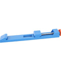 Heavy Duty Circular Saw Base Guide Rail With Adjustable Clamp For 4 To 6 Inch Saws, blue plastic guide for precise cutting.