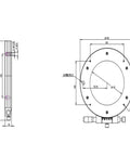 Dead Nuts Accurate Rotary Tilt Table For Standard Cnc Mills Top Shelf Aluminum Alloy angle positioning diagram with dimensions.