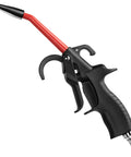 Heavy Duty 290 Max PSI Air Blow Gun For Compressors With Quarter Inch Inlet Angled Nozzle Trigger Flow Control