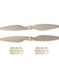 Pair Of RC Propellers 8X4.5 9X4.5 10X4.5 11X4.5 Inch CW CCW Two Vane Glass Fiber Nylon Hybrid Propellers With Grey Coating And Adapter Rings