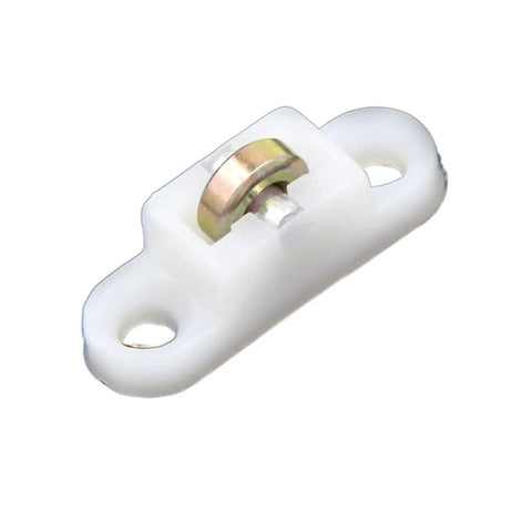 Heavy Duty Sliding Door Pulleys And Cabinet Rolling Wheels That Glide Like Butter With Quiet Double Flat Bearings For Smooth Tracks Lasts Forever Easy Home Fix 10 Piece Set, white pulley with metal roller.