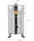Boss Level Commercial Salad Spinner, Stainless Steel Electric Greens Dryer With Double Layer Basket, 1400 Rpm, shown front view.