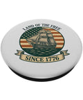 Patriotic US Flag Sailboat PopGrip Adhesive Phone Grip For Red White And Blue Fourth Of July Celebration Easy On And Off