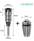 Sturdy 8Mm 1/4 Inch And 1/2 Inch Shank Er Router Bit Extension Rod Perfect For Woodworking And Engraving With High Carbon Steel Build And Heat Resistance components with dimensions.