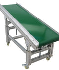 PVC Inclined Wall Conveyor Belt With Adjustable Speed For Industrial Transport, Desktop Conveyor Machine, 59 Inch By 15.7 Inch, 120W 110V, Green