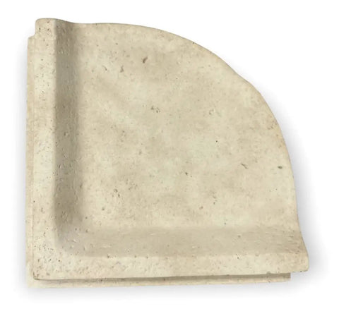 Top Notch Classic Cream Travertine Resin Corner Shelf For Tile Installations Only Not For Flat Surface Installation