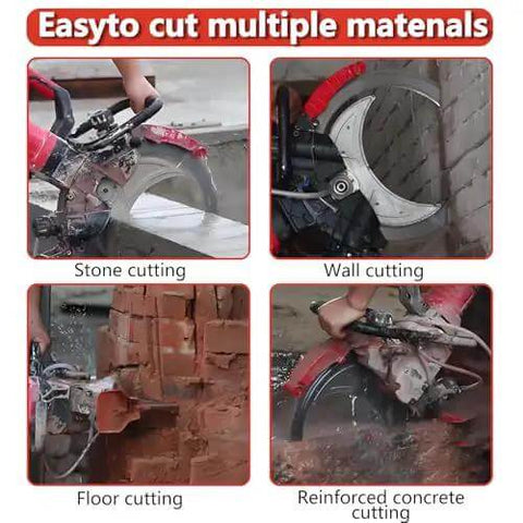 Heavy Duty 16 Inch Wet Saw With Intelligent Water Pump And Dust Control Gear for various cutting applications including stone and walls.