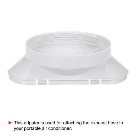 Exhaust Hose Adapter For Portable Air Conditioners, 5.3 Inch Diameter Window Adapter Tube Connector With Sealing Plate, White
