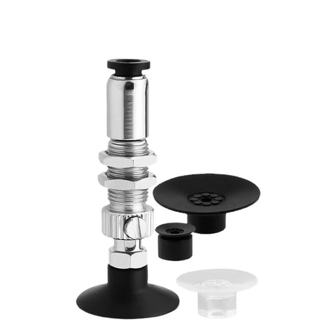Top Notch 1Pc Industrial Round Vacuum Sucker VSPG Series Anti Static Black Rubber Cup For Robot Manipulator And Automation Systems, includes multiple components.