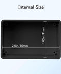 Internal dimensions of 8 Pack Small ABS Plastic Project Box Electrical Enclosure, size 2.6in x 1.63in, DIY friendly.