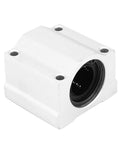 Beefy Heavy Duty Linear Motion Ball Bearing Slide Block Sc20uu 20mm Aluminum Alloy rail support with black seal for CNC applications.