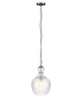 11 Inch Wide Pendant Light With Seeded Glass Shade In Brushed Nickel Finish That Looks Dope Over Your Kitchen Island Or Living Room Flush Mount Ceiling Fixture For Modern Homes