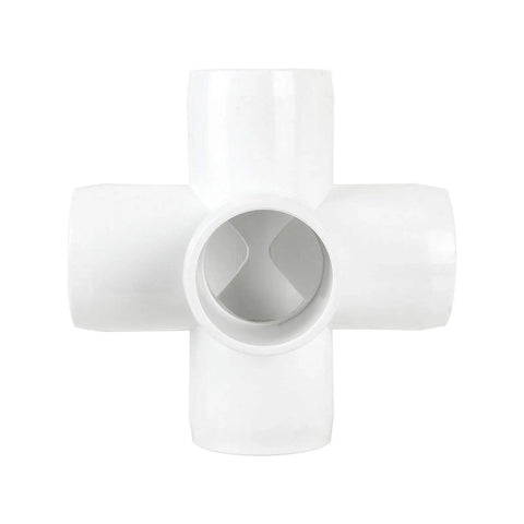 1 Inch 5-way PVC elbow connector from 12 Pack 5 Way PVC Fittings 1 Inch Schedule 40 for furniture, greenhouse, shed projects, durable plastic