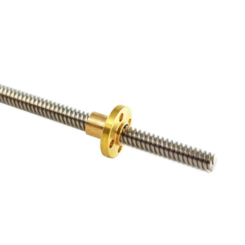 8Mm Lead Screw 150Mm With Brass Nut For 3D Printer Z Axis Acme Thread 2Mm Pitch 4 Starts SUS304 Stainless Steel