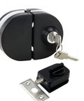 WUUWCHODC Stainless Steel Chain Lock for Entrance Gate Glass Door Latch shown with key and mounting bracket, designed for secure entry.