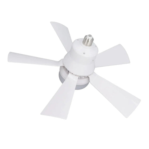 Eboxer 1 Pack Screw Ceiling Fan Light for Bedroom (White) with five white blades and a central light socket design.