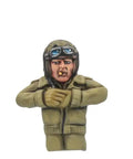 Three US tank commander miniatures for M3 Lee Medium Tank Model Kit 1 56 Scale 28mm US Army Plastic Bolt Action Miniature