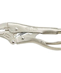 Curved Jaw Locking Pliers With Wire Cutter for versatile grip and quick release, 4 inch size, heat treated alloy steel, side view
