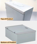 Top and bottom view of Heavy Duty Cold Rolled Steel Electrical Enclosure Box 20 By 16 By 8 Inches For Outdoor Or Indoor Use IP66.