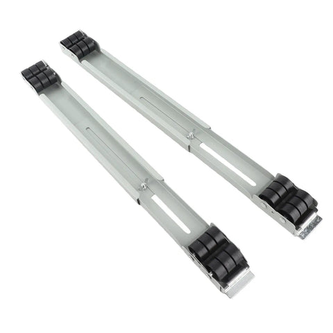 Heavy Duty Appliance Rollers With 12 Smooth Wheels And Brakes For Moving Heavy Washing Machines Or Fridges, retractable frame with wheels.
