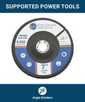 Pro Grade Jumbo Zirconia Type 29 Flap Discs For Angle Grinder 7 Inch Diameter With Seven Eighths Inch Arbor 40 Grit 10 Pack Premium