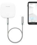 Smart Water Leak Sensor With One Quarter Mile LoRa Range 105dB Siren Two Year Battery Life No WiFi Needed Device with app display