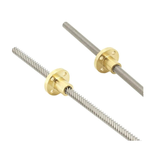 Stainless Steel T6 Ball Screw With Brass Nut 150Mm Length Lead Options 1Mm 2Mm 4Mm 6Mm 12Mm For CNC 3D Printer