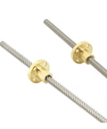 Stainless Steel Ball Screw With Brass Nut 150mm Length Rock Solid High Precision Trapezoidal Spindle For CNC Machines Lead Options 1mm 2mm 4mm 6mm 12mm Ultra Smooth Micro Feed.
