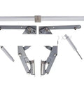 Translational Lift Up Cabinet Door Hinge With 250N Gas Springs, components for installing in cabinets 50 to 90 cm wide