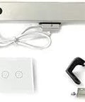 Dope Smart Window Opener for Skylights With WiFi App Control, Alexa and Google Assistant Friendly; aluminum alloy build with parts.