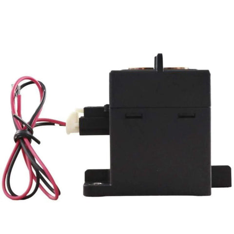 Built Tough Heavy Duty High Voltage DC Relay Contactor 150A 450V To 1000V Rated with wires on a black body.
