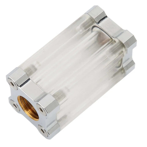 Check out this slick EABCHAML 40 Mesh Inline Water Cooling Filter with clear acrylic body and brass G1/4 connector. Ideal for PC loops.