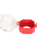 Emergency Stop Button Cover With Transparent Lockout Shield For Industrial Power Switches, red and clear protective caps