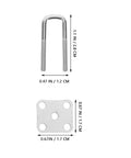 4 Pack Mini Square U-Bolt Kit For Trailer Axle Models, Wear-Resistant Stainless Steel U-Bolts With Elastic Spring Steel Design, Heavy-Duty Secure Clamp For Simulation And Scale Models, Industrial DIY Upgrade, 1.1 in x 0.47 in
