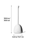 Hassle Free Toilet Plunger With Drip Proof Cover For Zero Mess And Easy Under Sink Storage Features A Wide Flat Handle 20-in tall