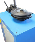 Heavy Duty Programmable Electric Tube Bender With PLC And 2 HP Motor Bends 5/8 To 1-1/2 Inch Tubing showing bending die and controls.