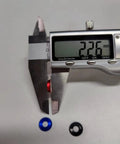Digital caliper measuring M4 aluminum washer, part of 60Pcs M4 Counterbore Washers Anodized Aluminum Alloy Black For RC FPV Drones PCs