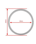 Aluminum Bottom Bracket Adapter 22mm To 24mm GXP Reducer Bearing with size measurements in diagram.
