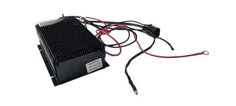 Built In Gel Battery Charger 24V 10A For Pallet Truck And Forklift Heavy Duty Replacement Parts showing black charger unit and cables.
