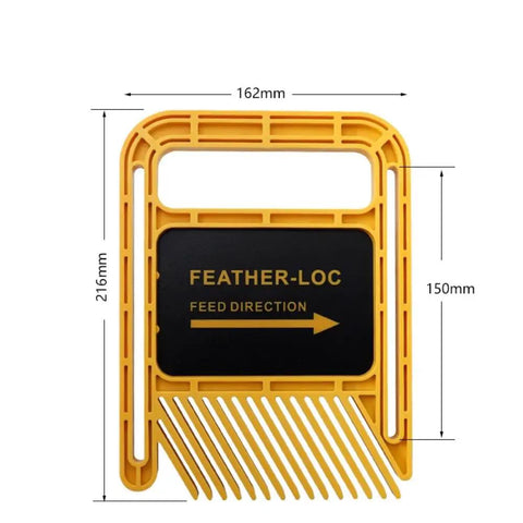 Extended 160mm Double Feather Boards Deliver Rock Solid Grip For Table Saw Router Band Saw T Slot Miter Track No Sweat Setup Made From Tough Plastic Locks Down Hard For Killer Woodworking Results, yellow feather board design.