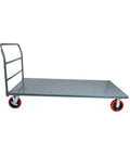 Badass Heavy Duty Flatbed Platform Cart Designed To Crush Retail Loads Featuring A Solid Seventy Two By Thirty Six Inch Deck And Two Thousand Four Hundred Pound Capacity Paired With Eight Swivel Locking Wheels For Smooth Daily Hauling.